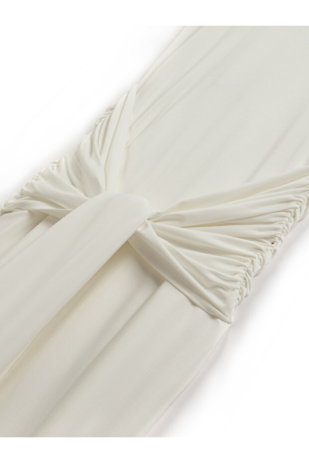 Sırt Dekolteli Maxi Elbise - 8