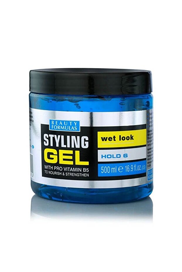 Hair Styling Gel Wet Look (Blue) - With Pro-Vitamin B5 | 500 Ml
