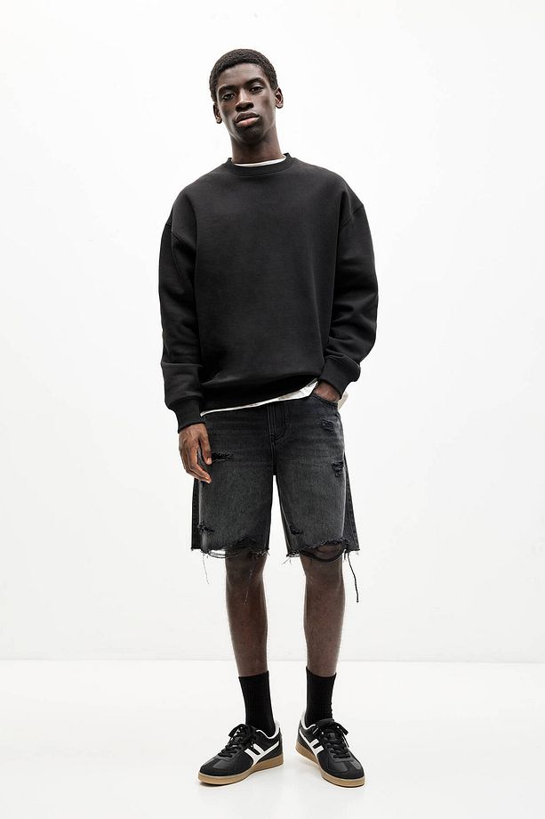 Distressed denim bermuda - 2