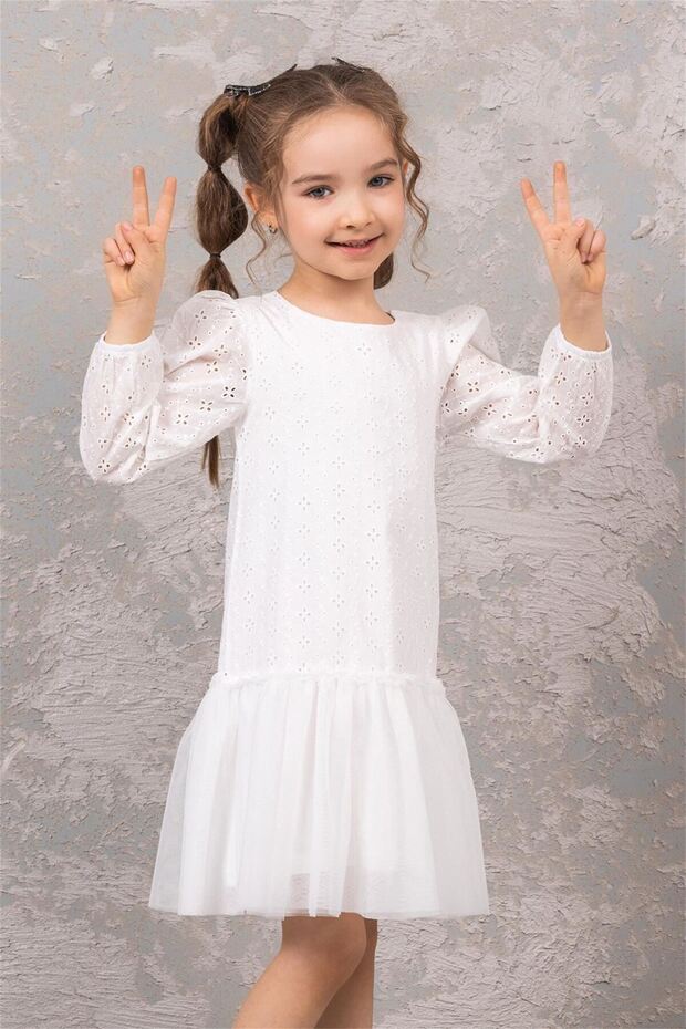 Bela haljina za devojčice M0280 - 1