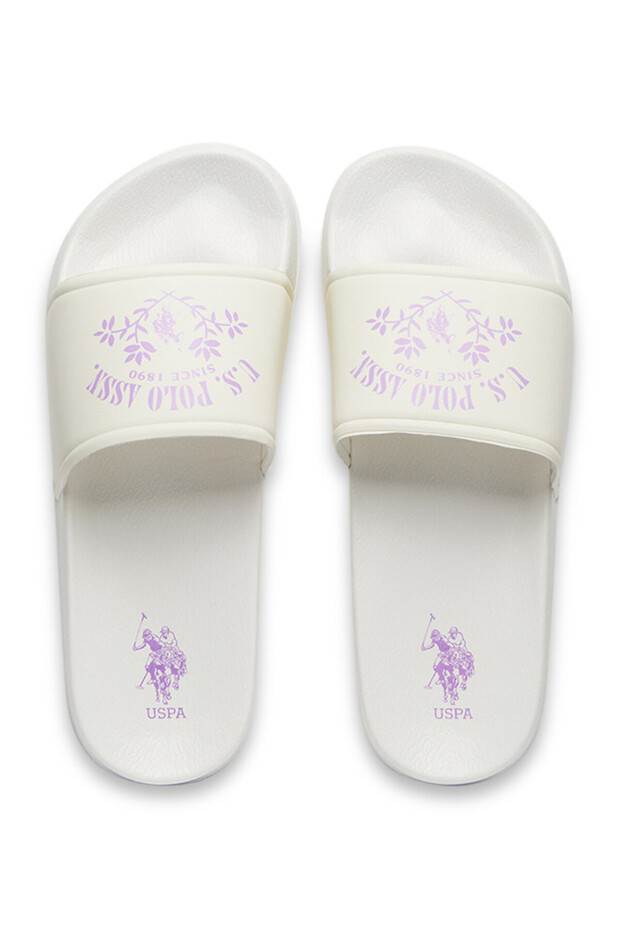 Women's White Slides - Lightweight, Comfortable Casual Shoes
