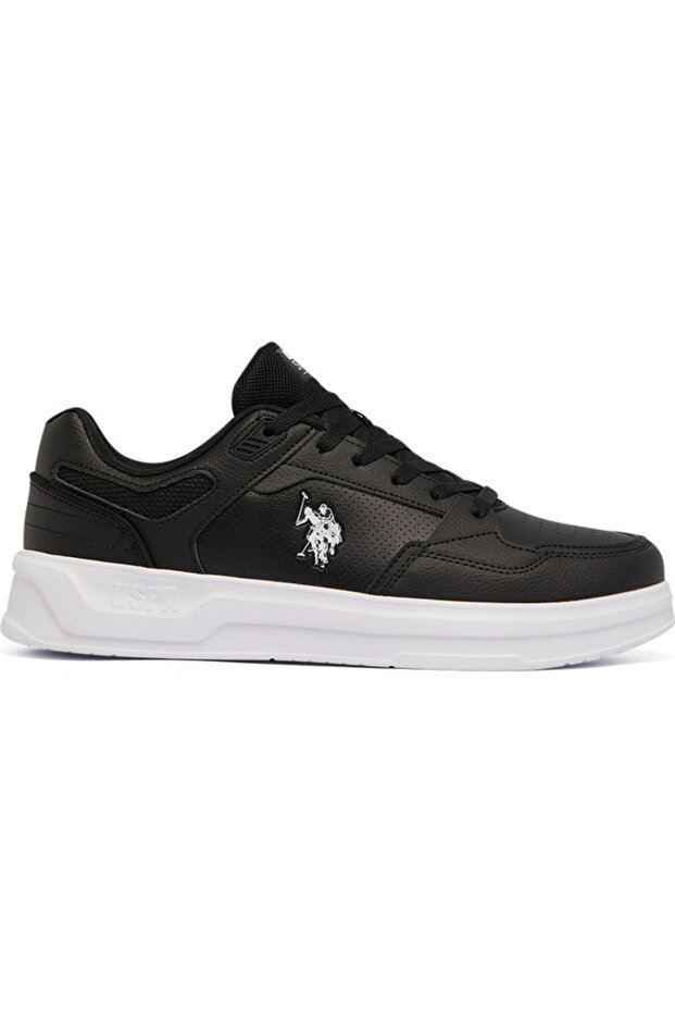 Men's Black Low-Top Sneakers - Lightweight Lace-Up Design, Comfortable for Everyday Outfits