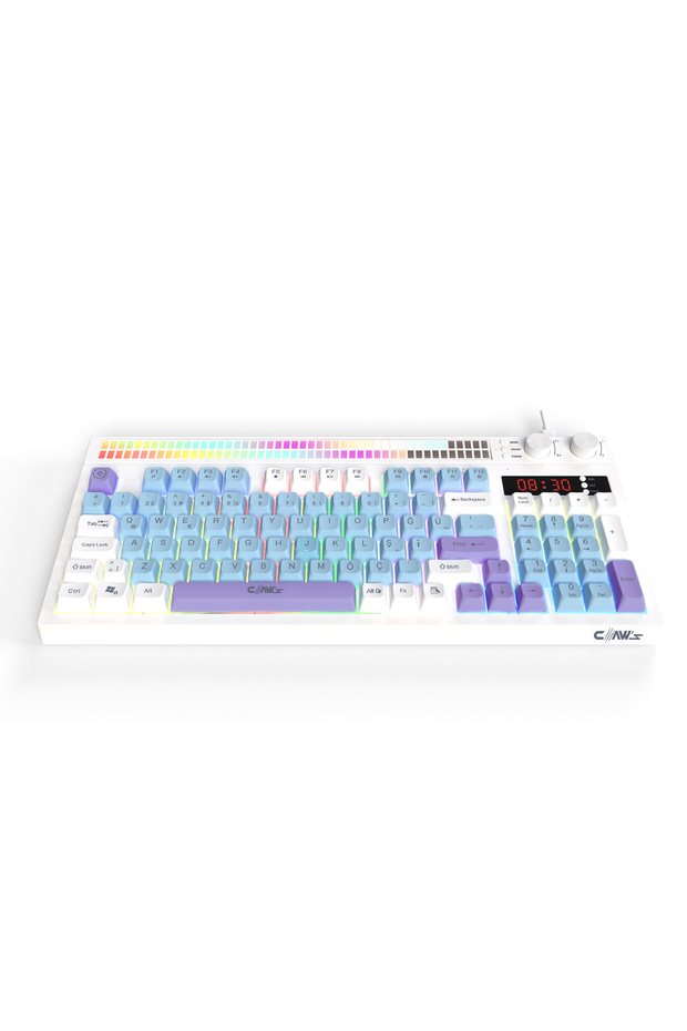 Spectrum K1 Çift LCD Ekran - Ses Kontrolcülü - Membran 94 Tuş - Spectrum RGB Gaming Klavye - 1