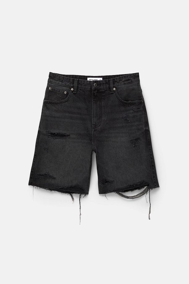 Distressed denim bermuda - 7