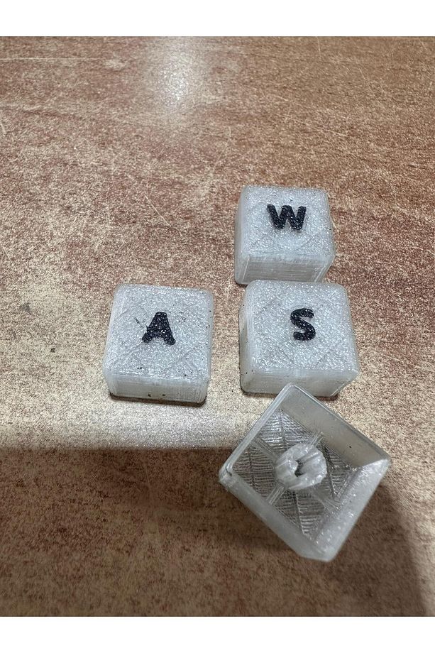 W-A-S-D Tuş Set 16mm 3D Baskı - 2