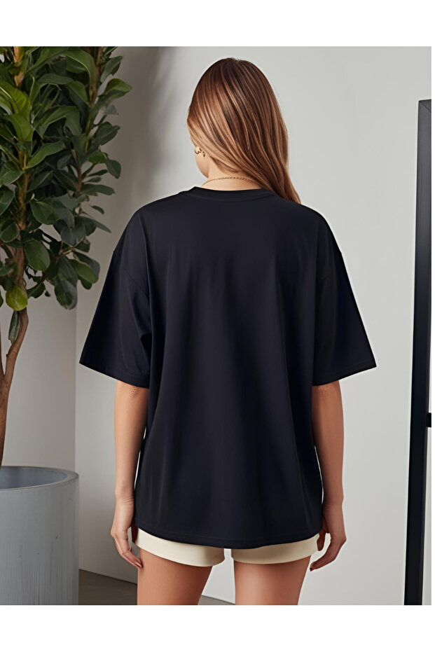 Owersize  Unisex Pamuklu Tshirt - 5
