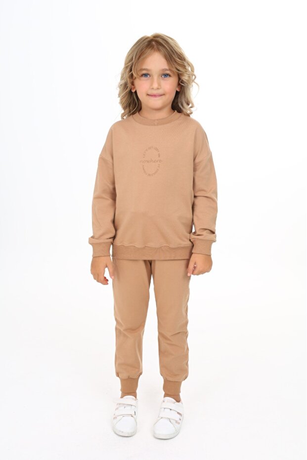 Girl's Printed Tracksuit Set