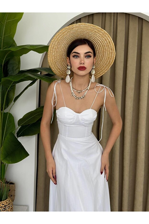 Elia İp Askılı Elbise - 3