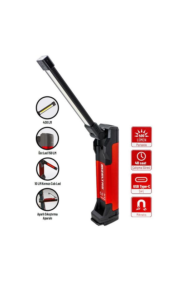 İzeltaş COB LED Şarjlı Katlanır Çalışma Lambası 400 lm - 1
