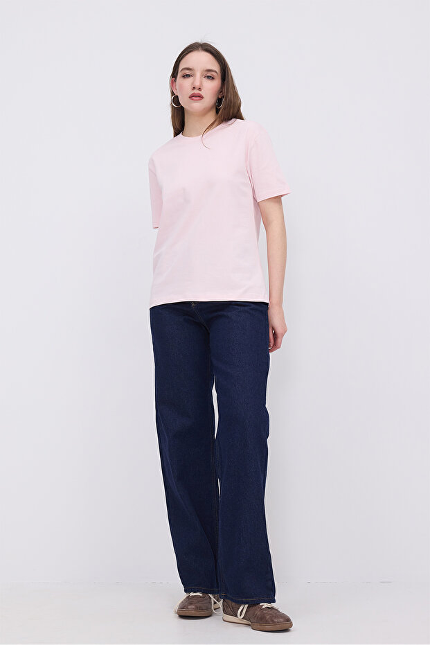 Bisiklet Yaka Basic T-shirt P10404 - 1