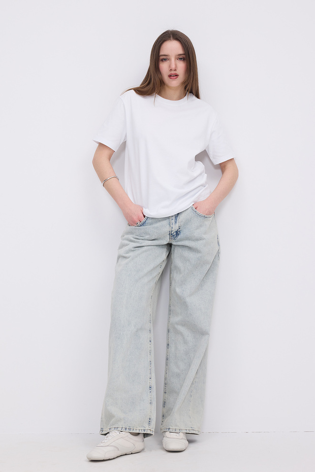 Bisiklet Yaka Basic T-shirt P10404 - 1