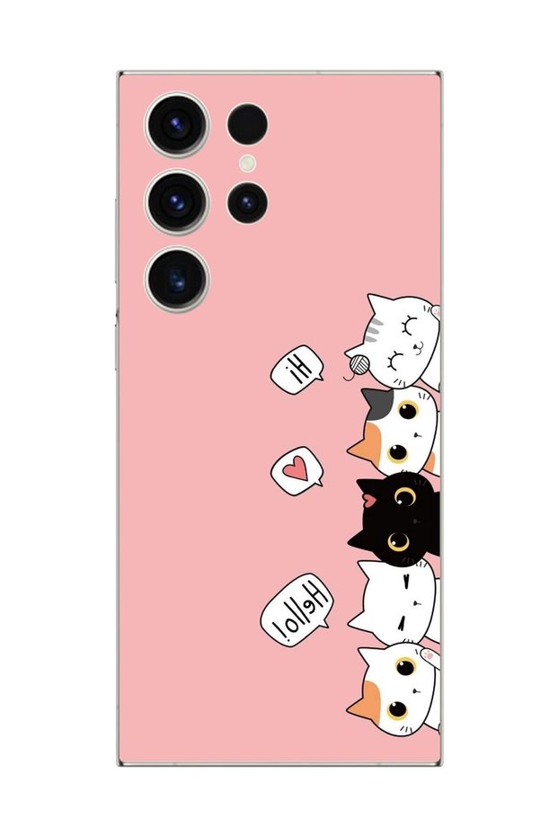 Transparent Case Compatible with Samsung Galaxy S23 Ultra Design Cats 2