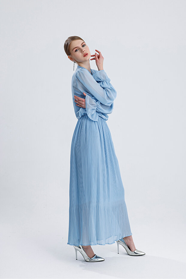 Chiffon Pleated Skirt Set