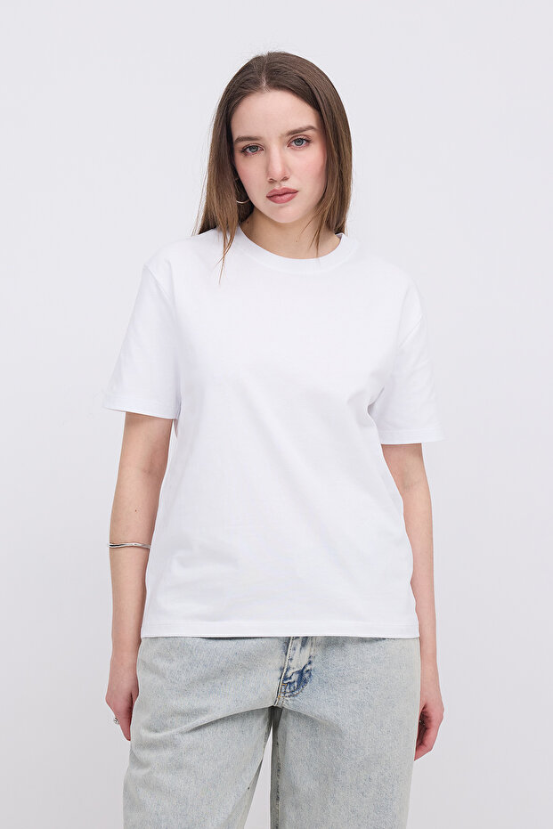 Bisiklet Yaka Basic T-shirt P10404 - 6