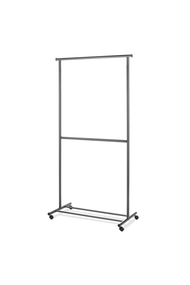 2-Rod Garment Rack with Wheels