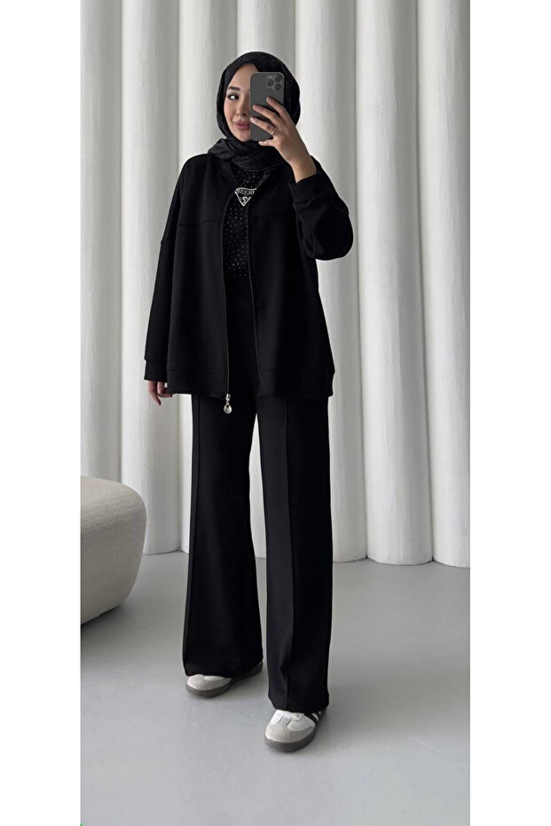 Oversize Siyah Modal Takım - 1