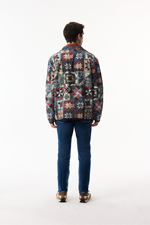 Quilted Patterned Casual Jacket - 2