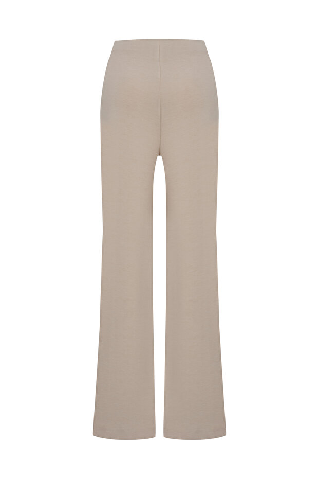 NERVÜR DİKİŞLİ WIDE LEG ÖRME PANTOLON - 5