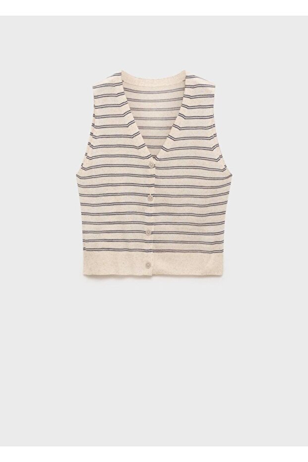 Düğmeli örgü yelek - 3