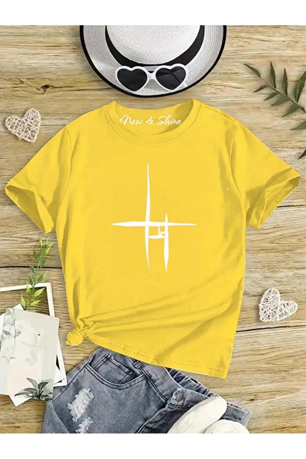 Linear Printed Oversize T-Shirt