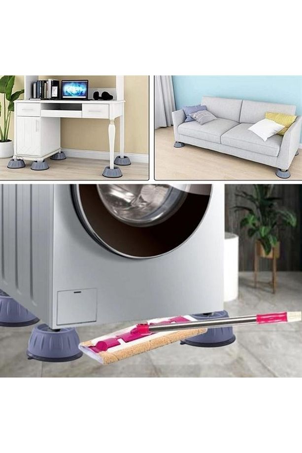Çamaşır Makinesi Sarsıntı Titreşim Ses Önleyici Kaydırmaz Ayak 4lü Set - 3