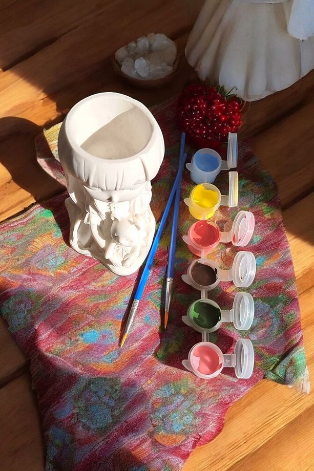 RabiART  DIY Kendin Yap Kız Çocuk Saksı Boyama SETİ - 3