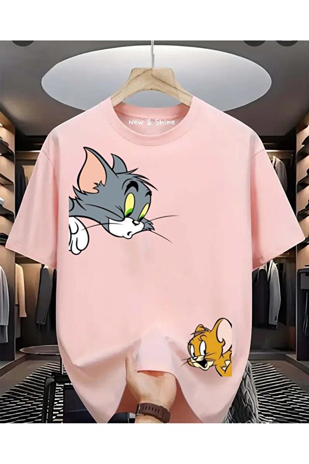 Tom and Jerry Printed Oversize T-Shirt on the Corner