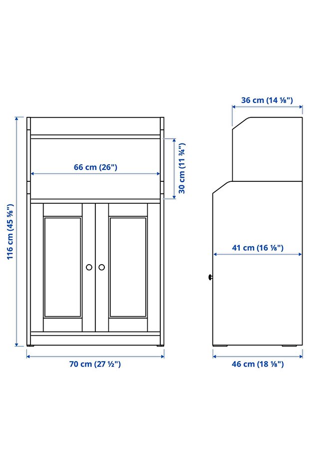 büfe, gri, 70x116 cm - 8