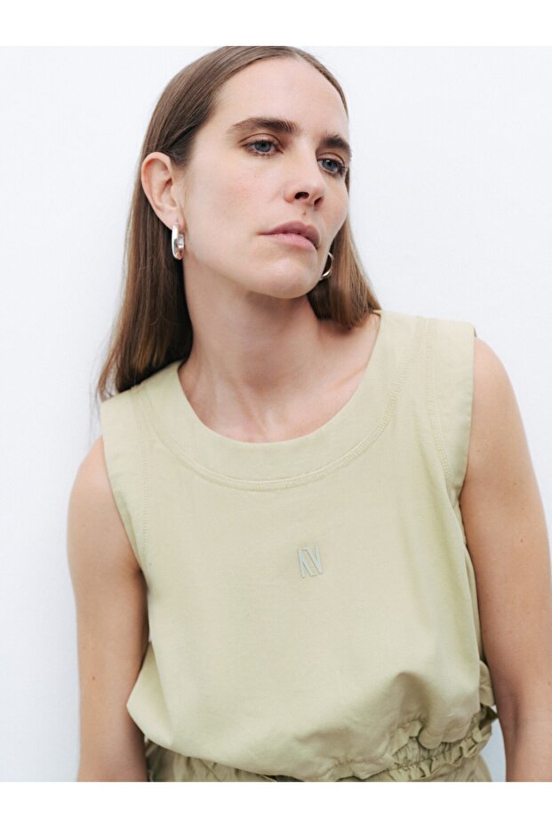 Baskı Detaylı Crop Top - 3