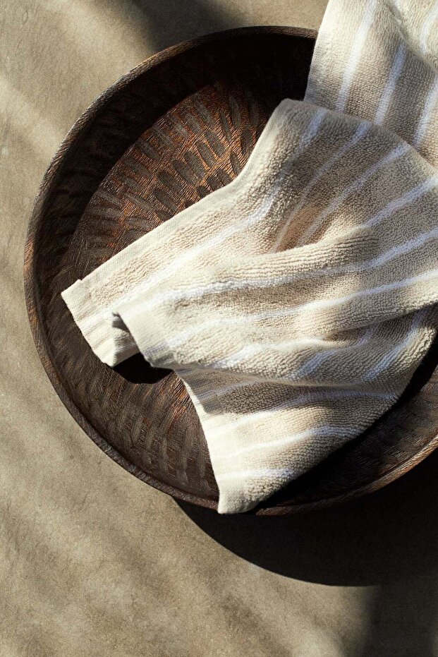 Striped guest towel