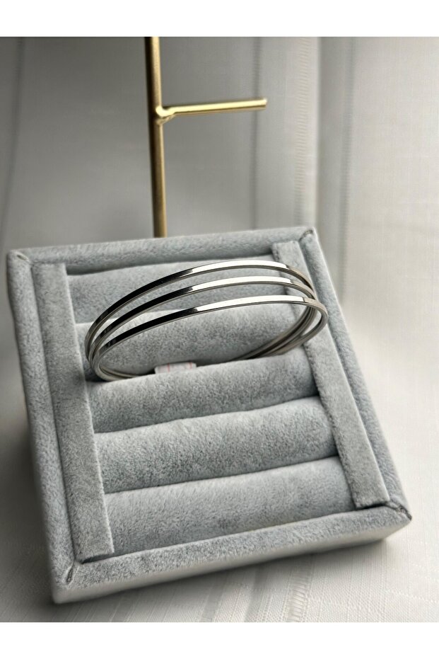 Çelik Gümüş Ajda Bilezik - 1