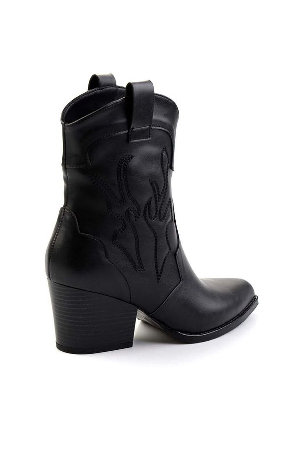 Siyah  Kadın Bot & Bootie K02055012009 - 4
