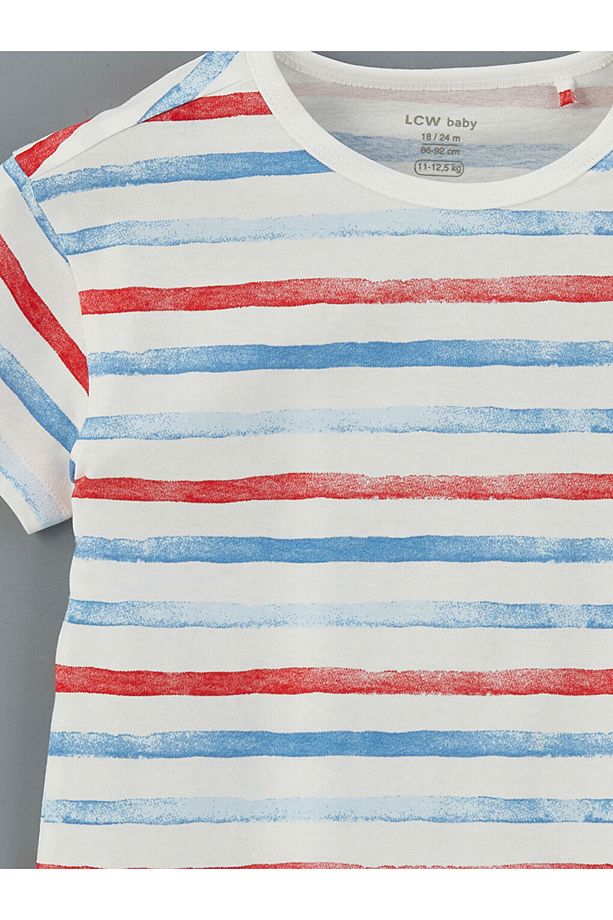 LCW baby Çizgili Şortlu Erkek Bebek Şortlu Pijama Takım - 6