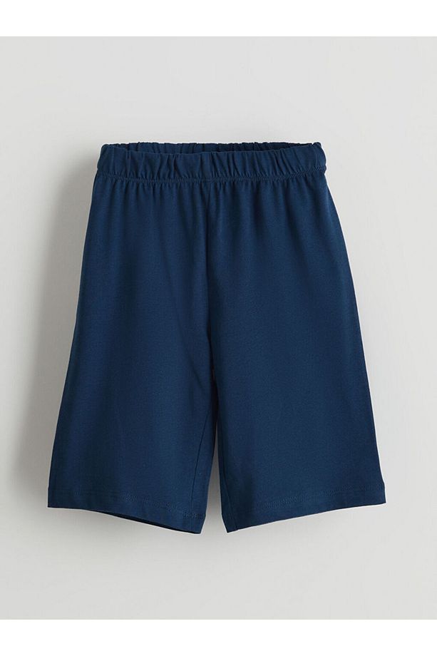 LCW Kids Bisiklet Yaka Erkek Çocuk Şortlu Pijama Takımı - 3