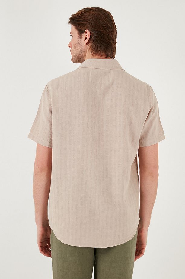 Pamuklu Regular Fit Tek Cepli Kısa Kol Gömlek Erkek GÖMLEK CF25S128230 - 8