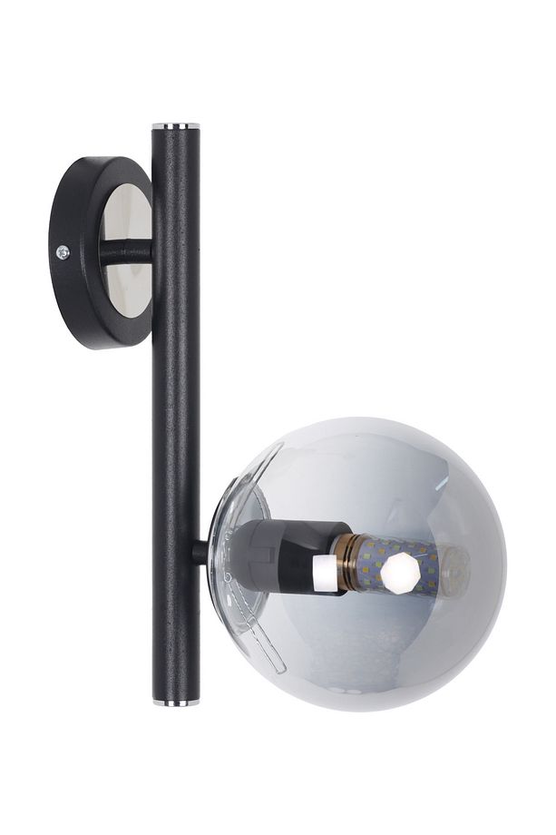Libra Siyah Krom Füme Camlı Aplik - 3