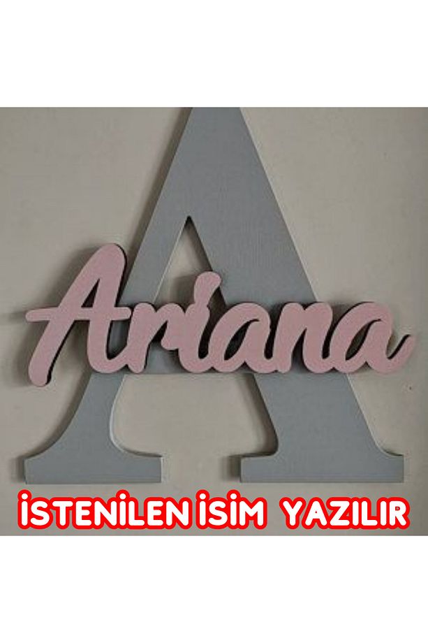 İsme Özel Çocuk Ve Bebek Odası Harf Kapı Ve Duvar Süsü Pano Isimlik Bebek Kapı Süsü - 1