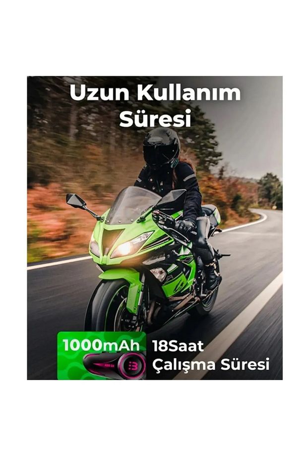 5 Kişilik Telsizli Motosiklet Kask Kulaklık 5.3 Bluetooth Rgb Intercom A50 5x Bluetooth V5.3 Set - 2