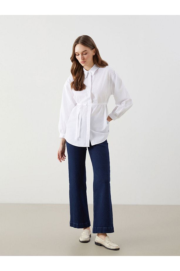 Oversize Poplin Kadın Gömlek Tunik - 2
