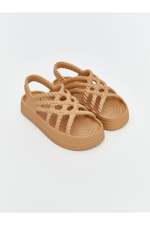 LCW STEPS Bej Halat Desenli Kadın Sandalet - 1