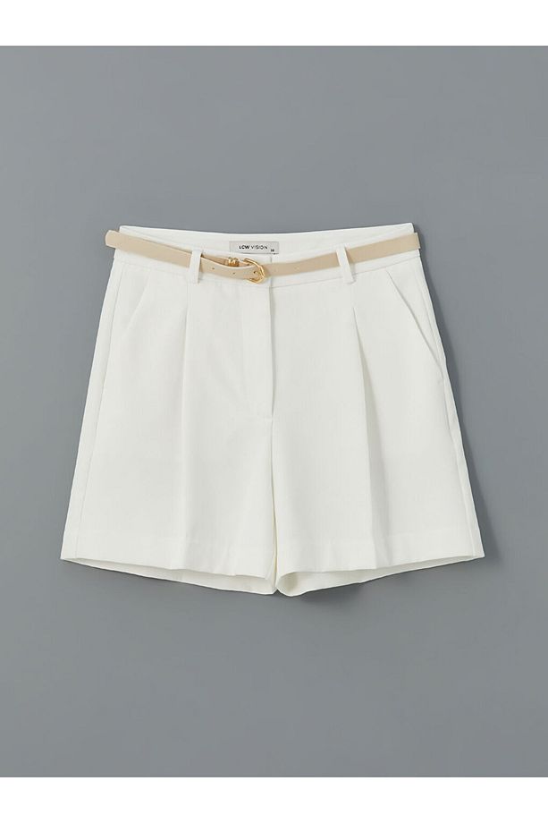 LCW Vision Beli Kemerli Loose Fit Kadın Şort - 5