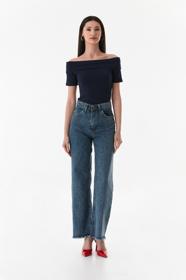 Basic Madonna Yaka Bluz - 2