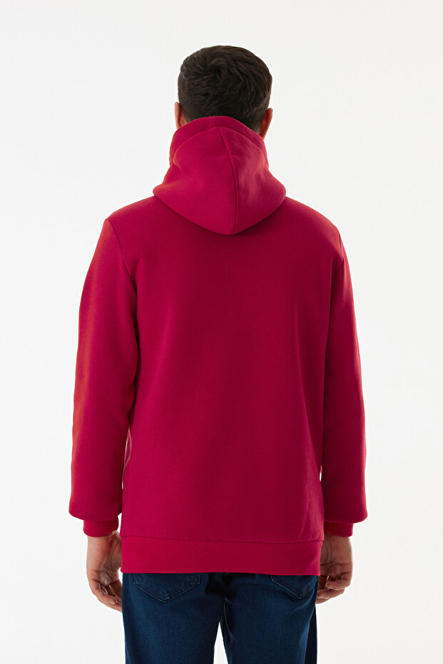 3 İplik Basic Kanguru Cepli Kapüşonlu Sweatshirt - 3