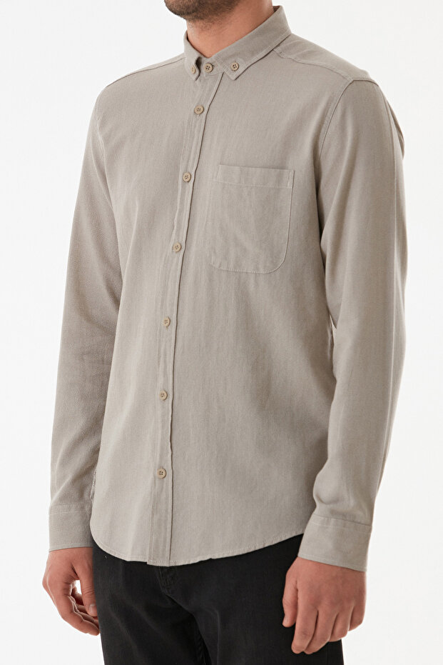 Basic Pocket Buttoned Shirt - 5