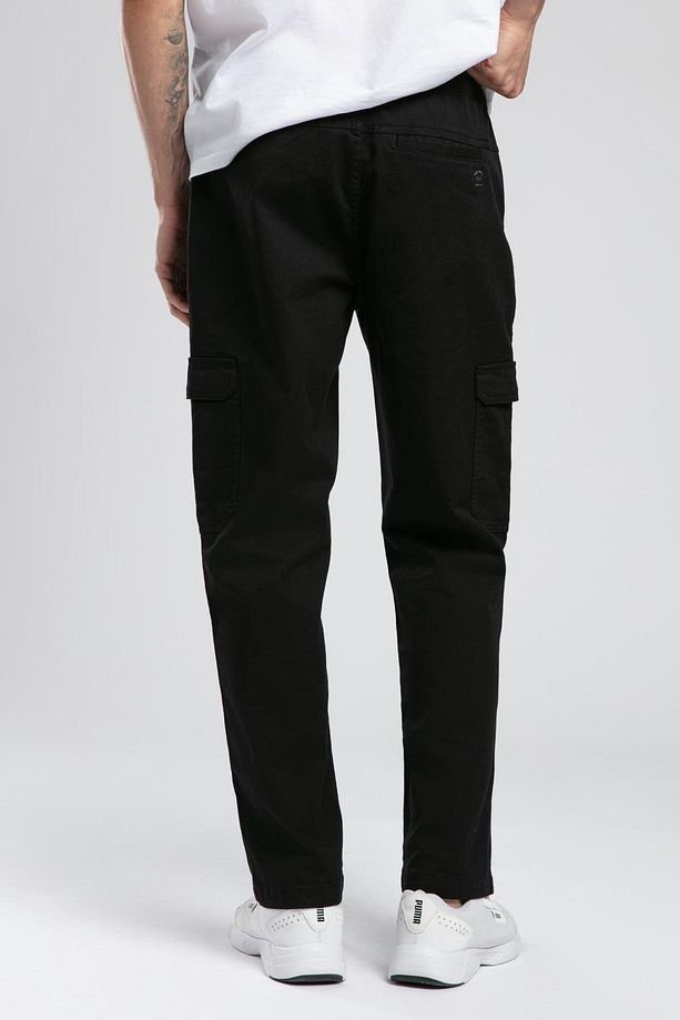Jogger Cargo Erkek Dokuma Pantolon Siyah - 3