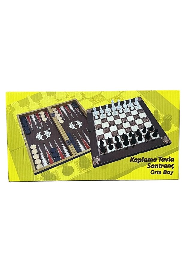 Medium Finish Backgammon and Chess Set - 1