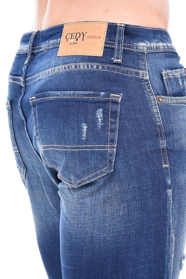 Erkek Kot Şort Slim Fit Jean Şort - C342 - 6