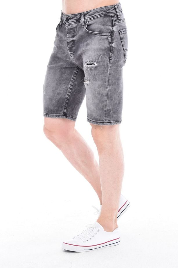 Erkek Kot Şort Slim Fit Jean Şort - C342 - 4