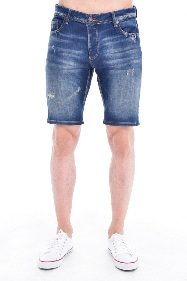 Erkek Kot Şort Slim Fit Jean Şort - C342 - 3
