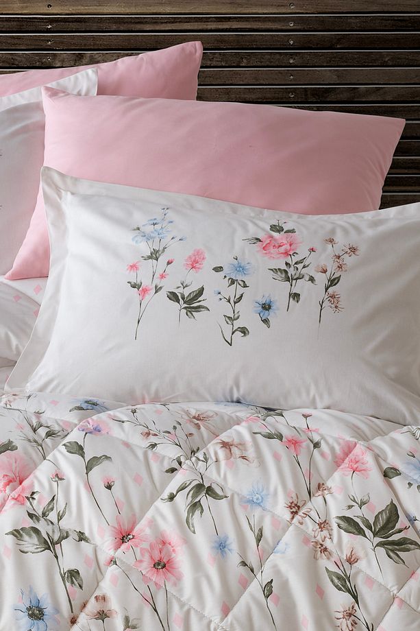 King Size %100 Cotton Bedding Set 6 Pieces 260x240 cm - 4